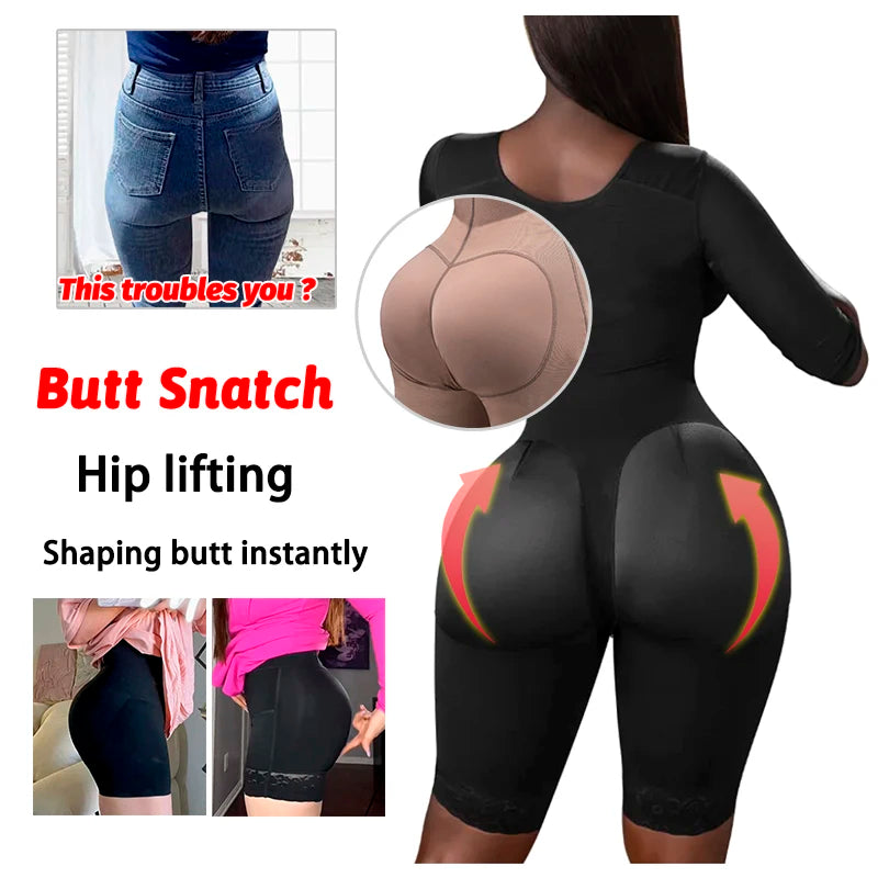 Full Body Faja Bodysuit - Full Compression Adjustable Body Shaper For Women