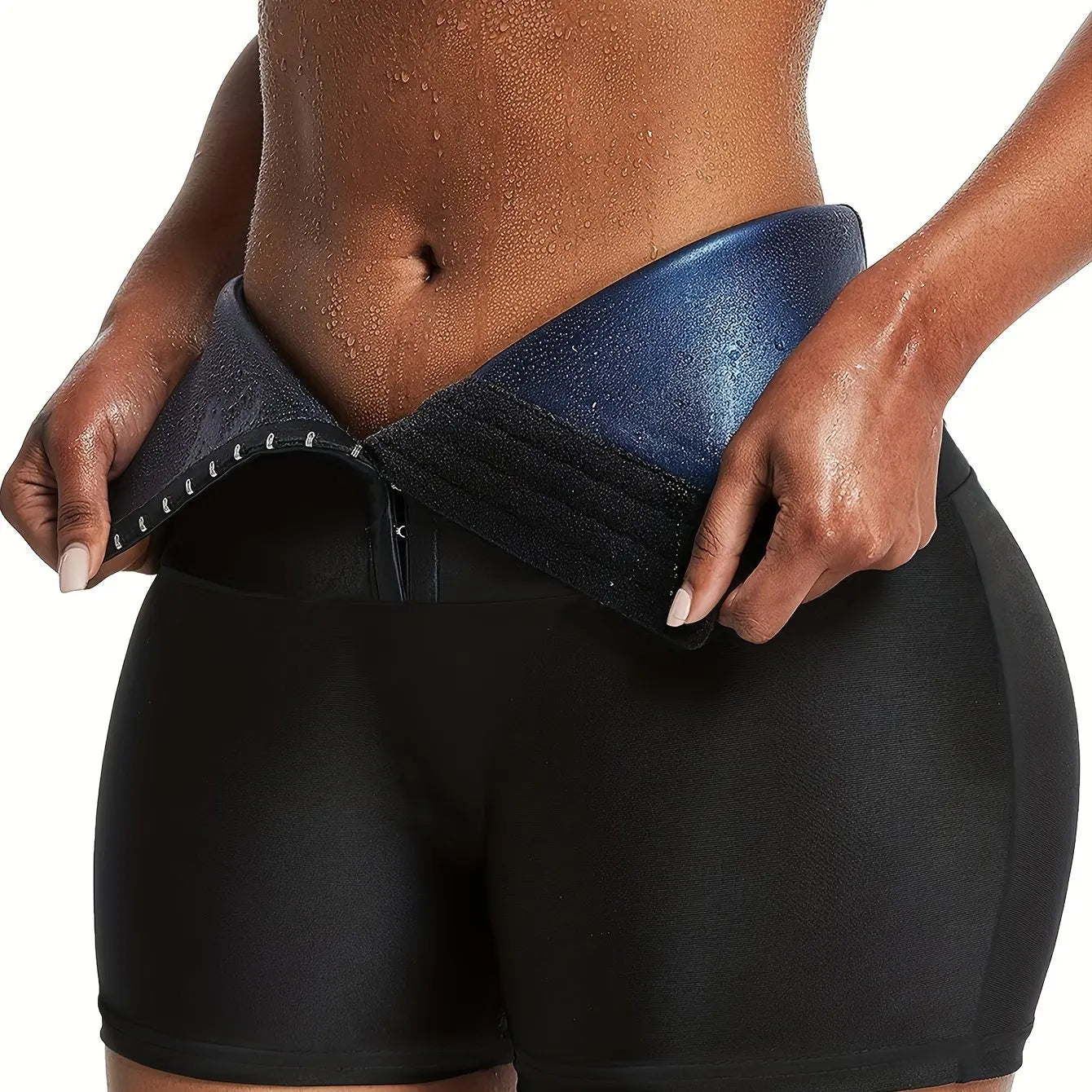 ThermoFit™ Sauna Sweat Shaper Shorts – Thigh Slimmer & Waist Trainer for Women