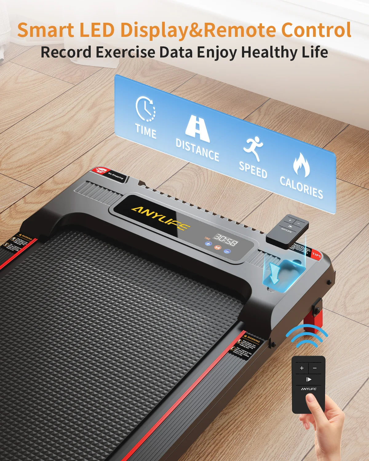 Under Desk Treadmill, Incline Walking Pad Treadmill 330lbs Capacity, 2.5HP Portable Treadmills for Home