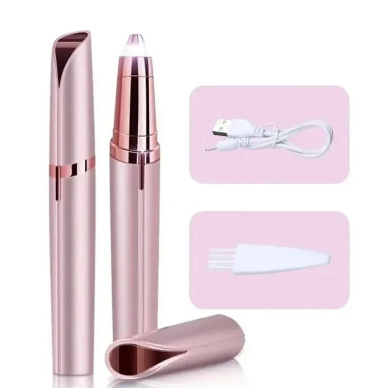 USB Eyebrow & Face Hair Trimmer – Portable Electric Shaver for Women’s Beauty Routine