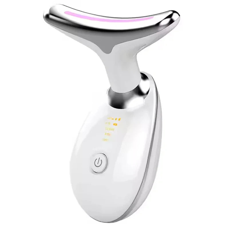 Skin Rejuvenation Device, 3-Color LED Facial and Neck Massager Machine