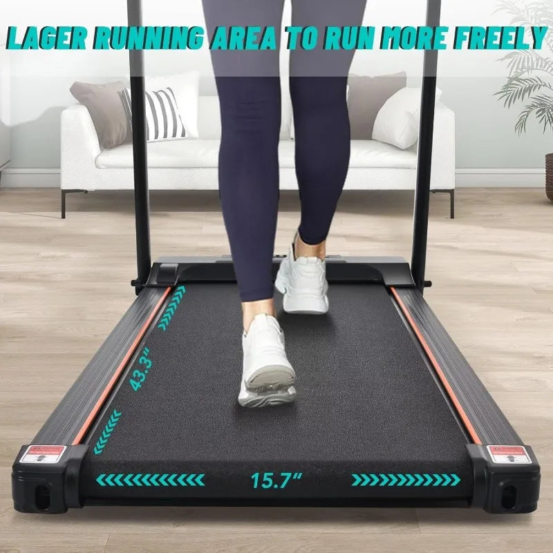 Merax Electric Folding Treadmills for Home 3 Level Incline Treadmill with Pulse Sensors