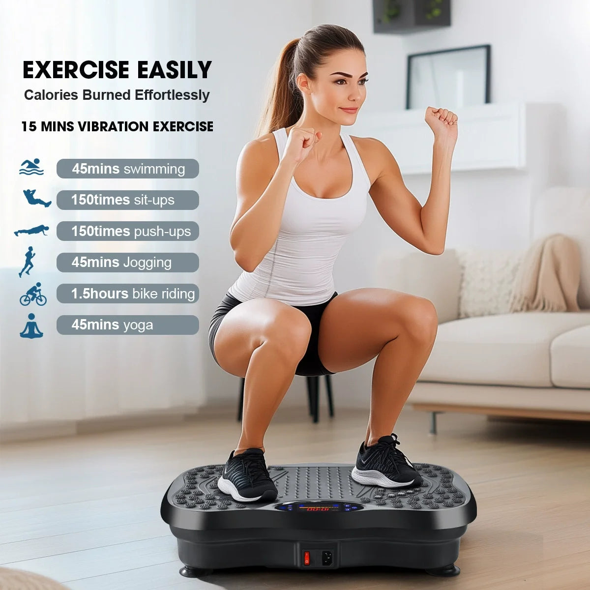 Power Fit Vibration Plate – Crazy Fit Massager for Weight Loss & Body Sculpting