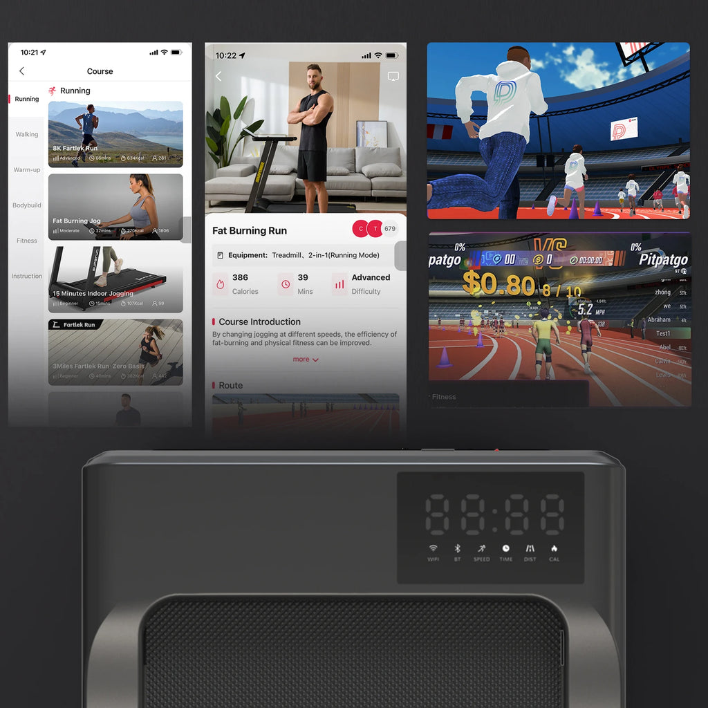 Walking Treadmill 2.5HP 1-6km/h Speed Anti-Slip Shock Absorption Portable Treadmill for Home Office Exercise Machine