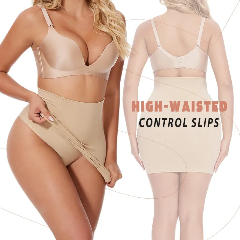 SmoothBloom™ Control Slip – Hi-Waist Underskirt with Thong Shaper Magic