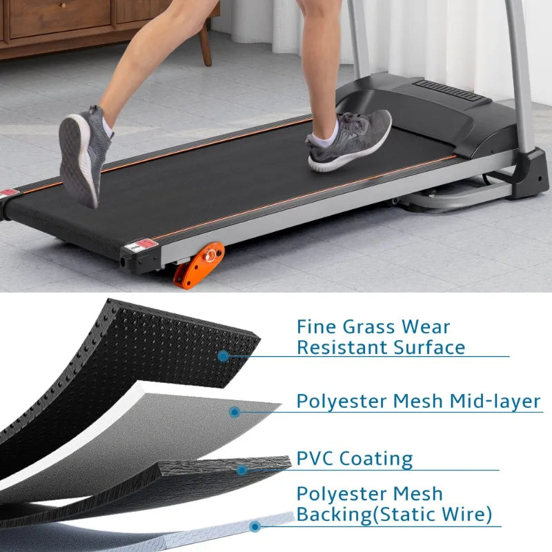 Easy-Fold Treadmill – 2.5HP Motor, 3-Level Incline, Pulse Monitor & Tablet Holder