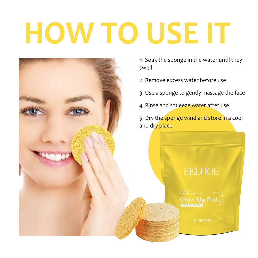 Exfoliating Turmeric Facial Pads – Dirt Removal & Skin Softening for Clearer Skin