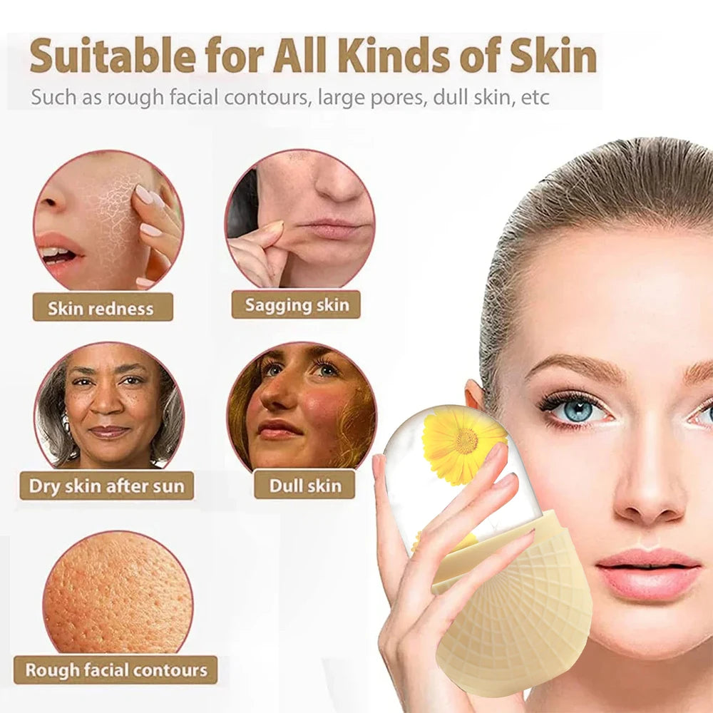 Silicone Ice Mold Roller – Facial Toning & Puffiness Relief for Skin & Eyes
