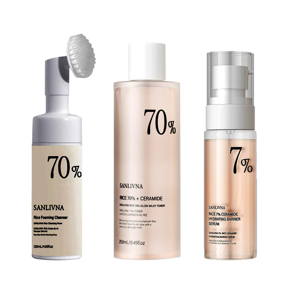 Dewy Glow Rice Care Bundle – Toner, Foam & Essence