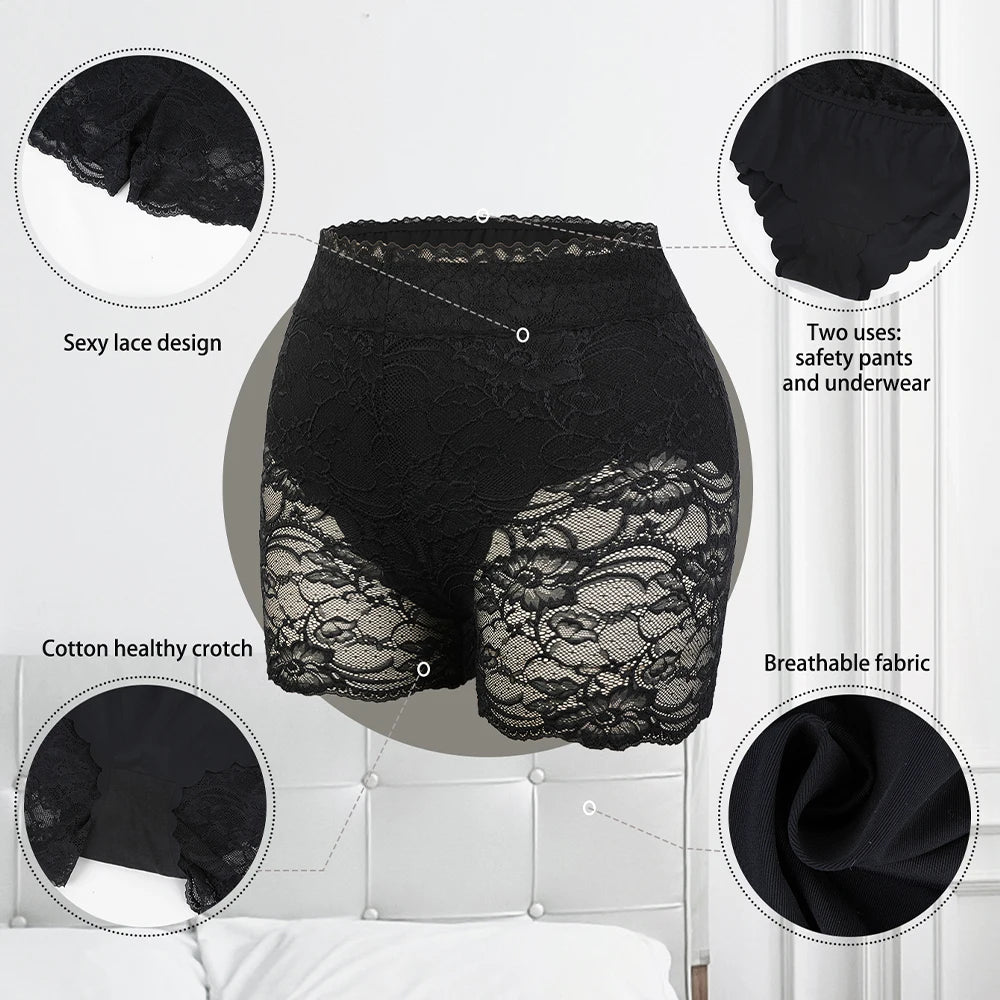 LaceGlow Shaper – Mid-Waist Tummy Control Panties