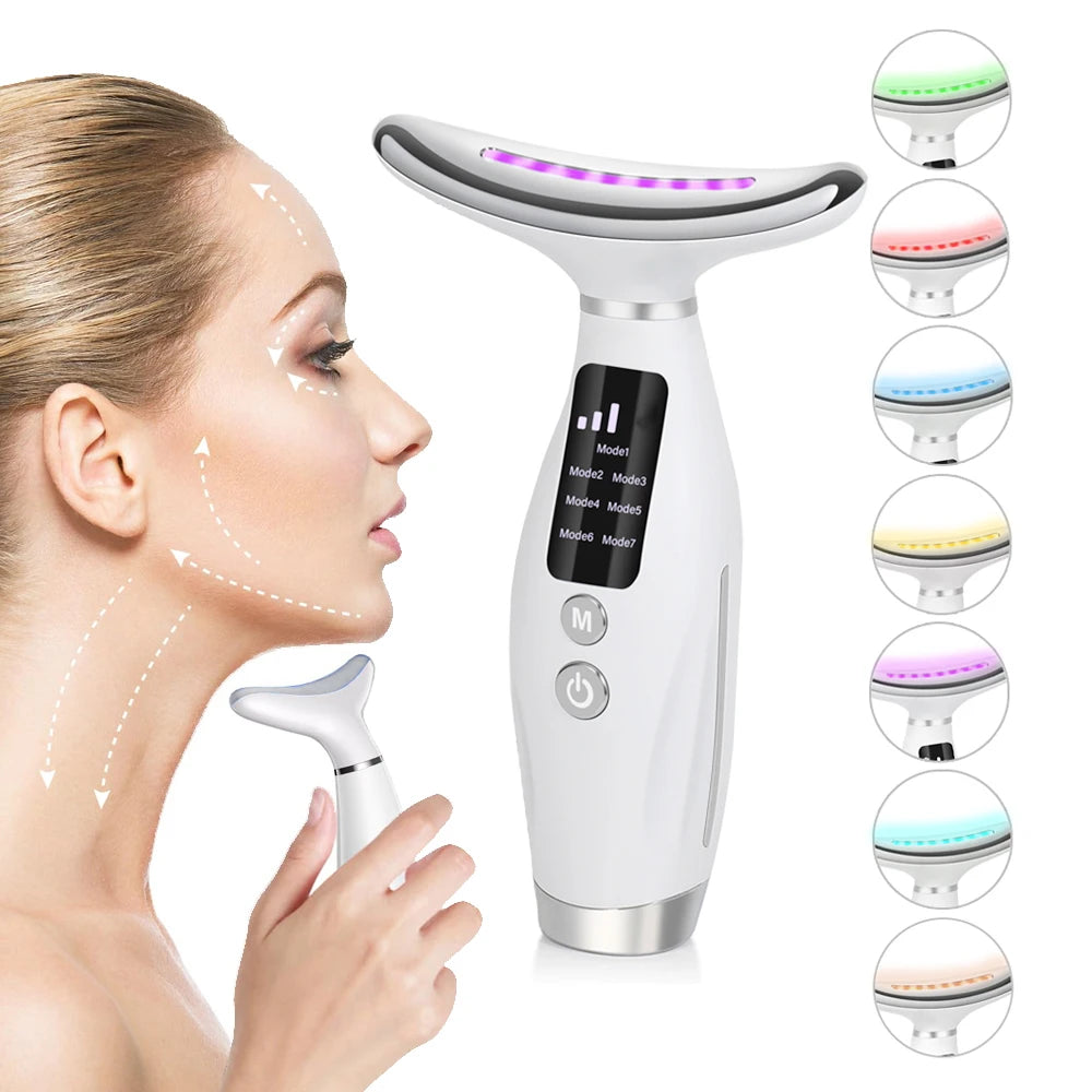 Digital Face & Neck Skin Massager – Rechargeable Beauty Tool for Tightening & Toning