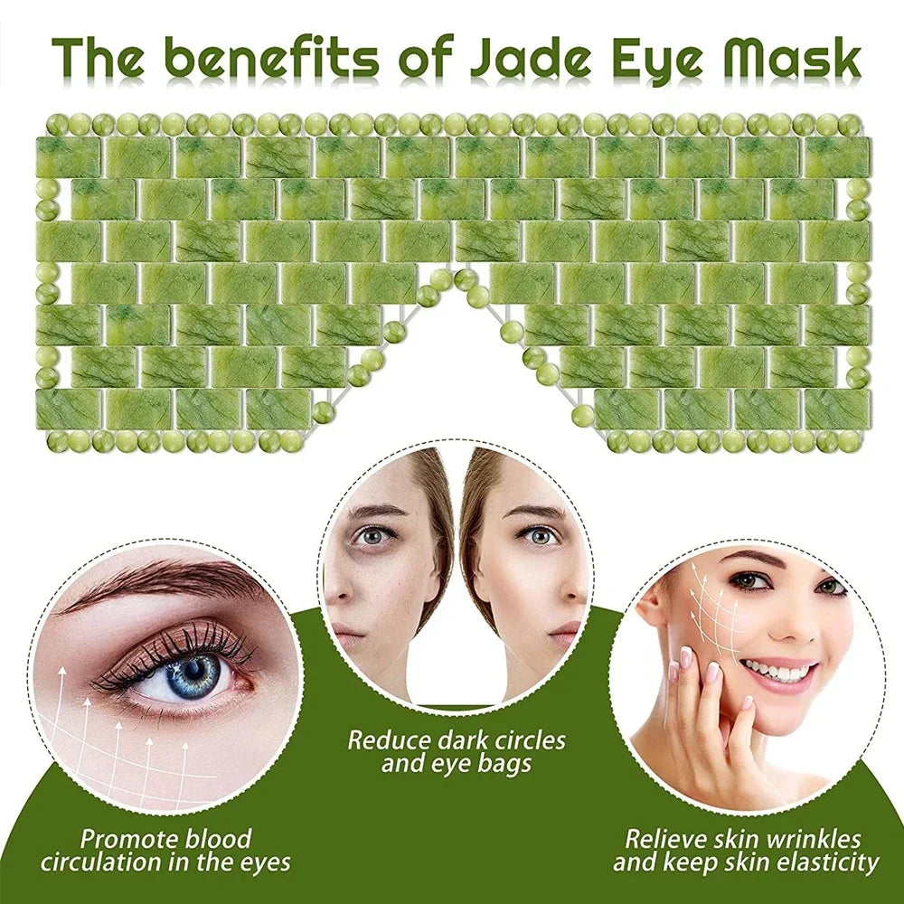 Natural Jade Cooling Eye Mask – Relaxation & Sleep Therapy