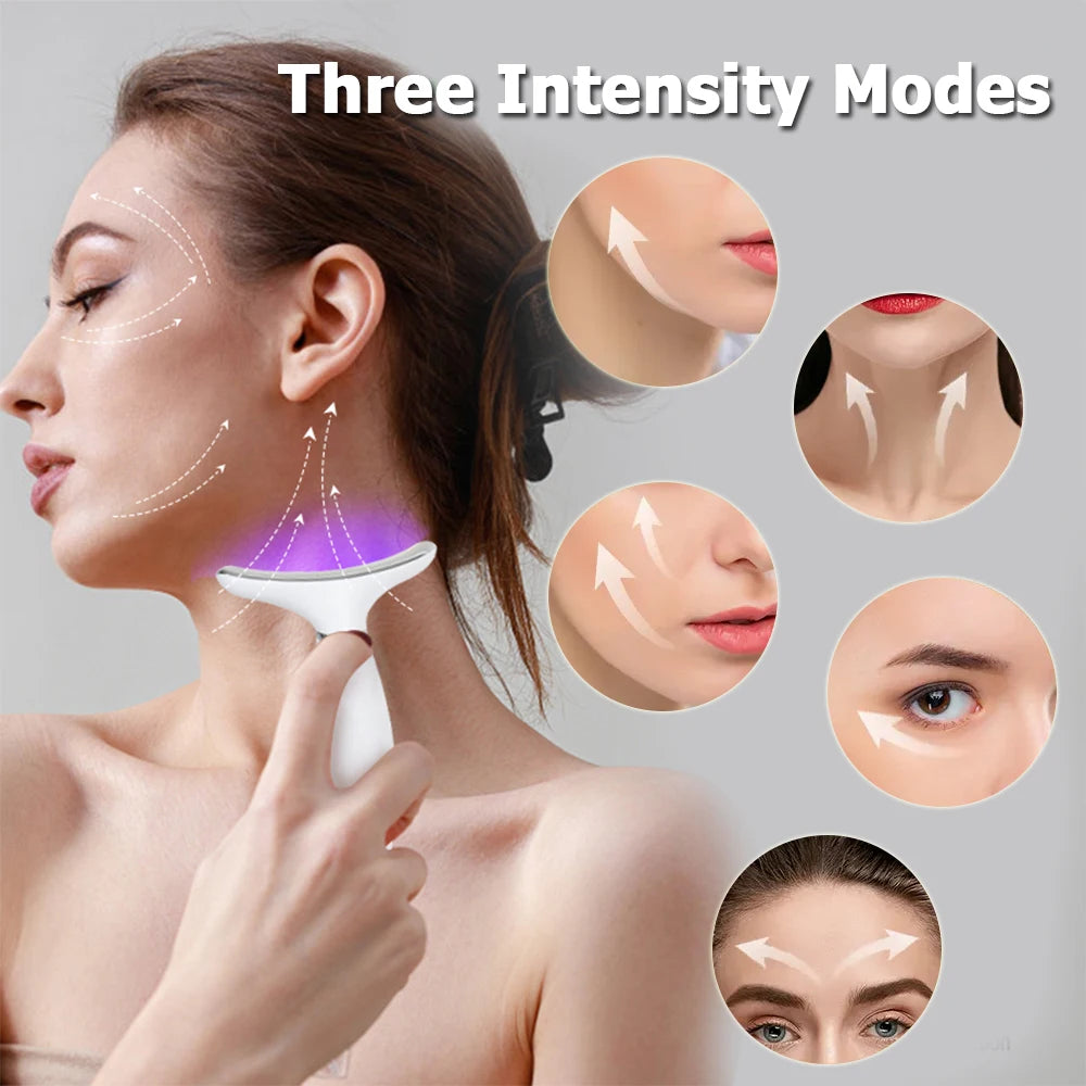 Digital Face & Neck Skin Massager – Rechargeable Beauty Tool for Tightening & Toning