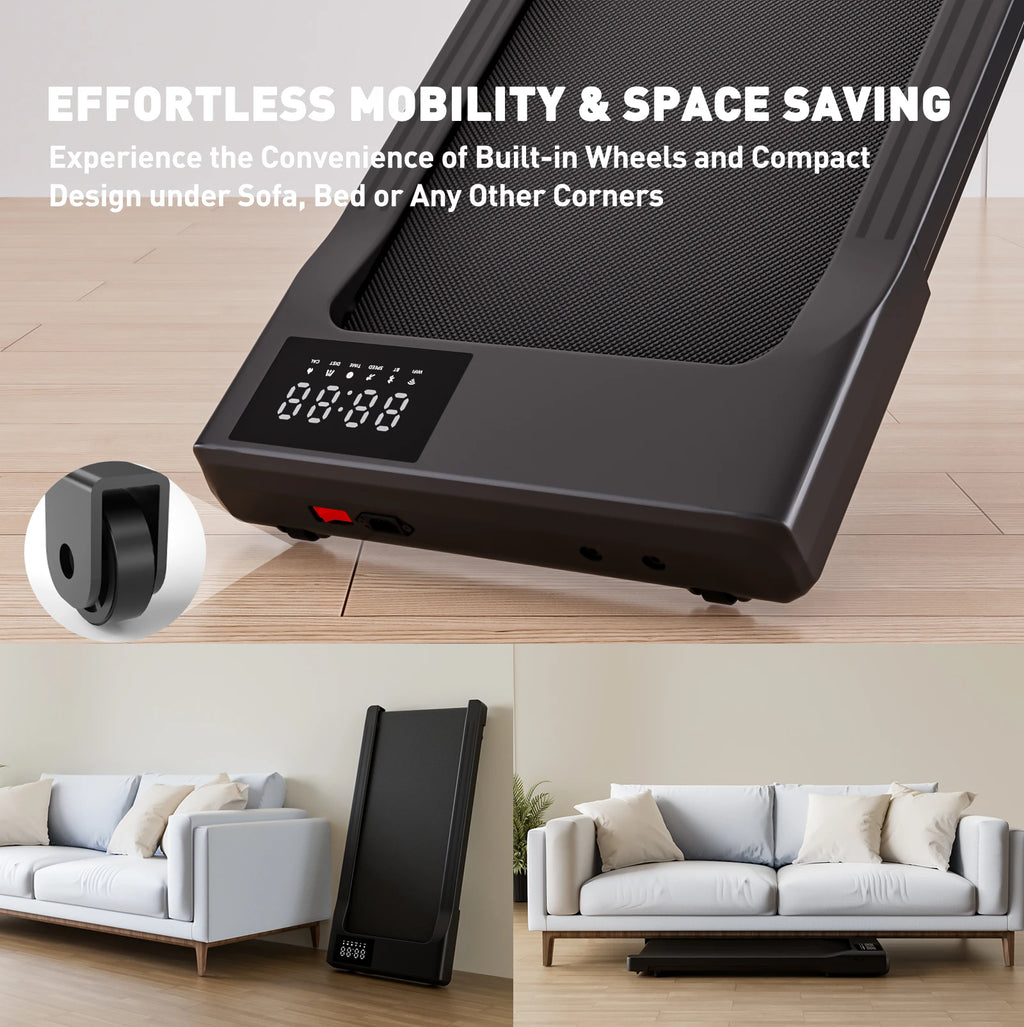 Walking Treadmill 2.5HP 1-6km/h Speed Anti-Slip Shock Absorption Portable Treadmill for Home Office Exercise Machine