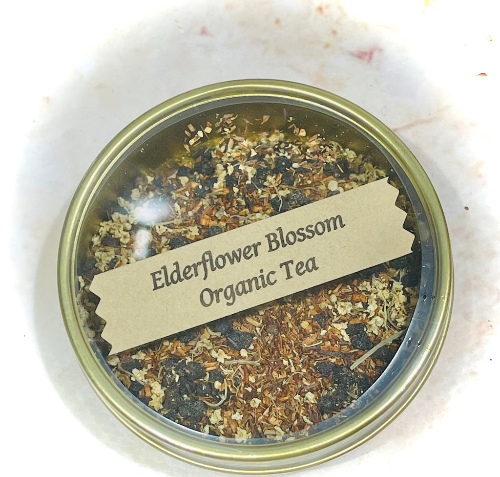 Elderflower Blossom Tea No Caffeine Loose Leaf in Jar