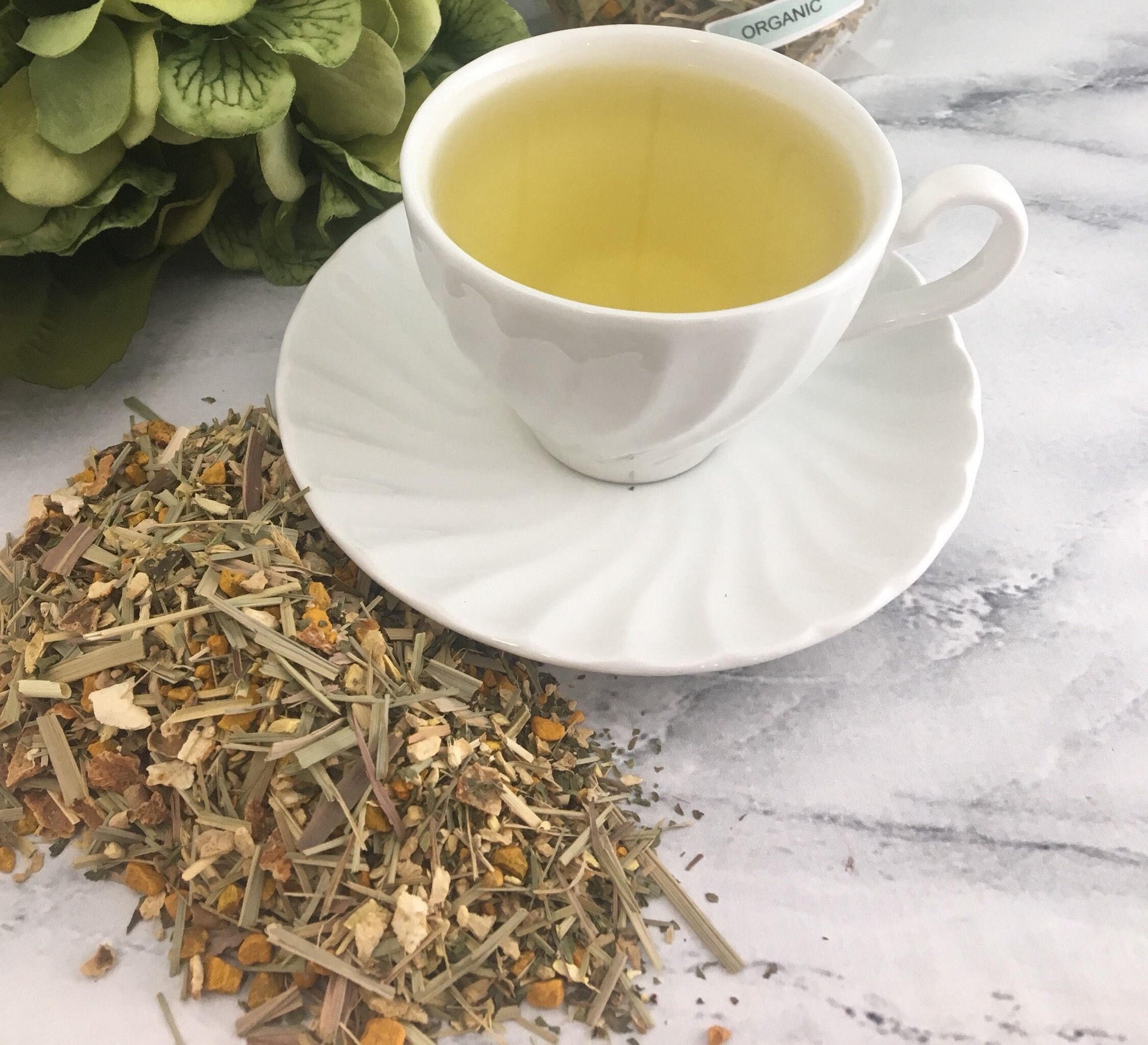 Turmeric Inflammation Support Tea - Ginger Herbal Tea Blend for Immune Boosting