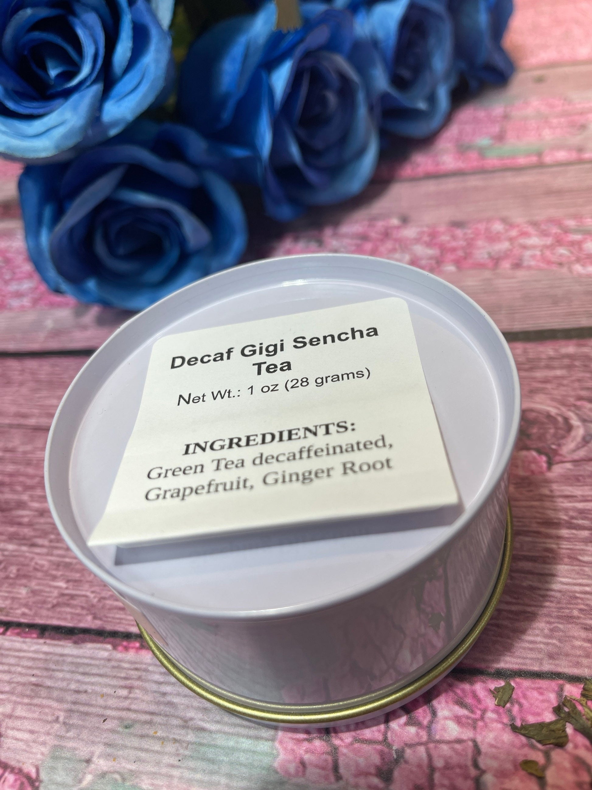 Decaf Gigi Ginger Japanese Sencha and Ginger Tea -calming, immune support, weight management