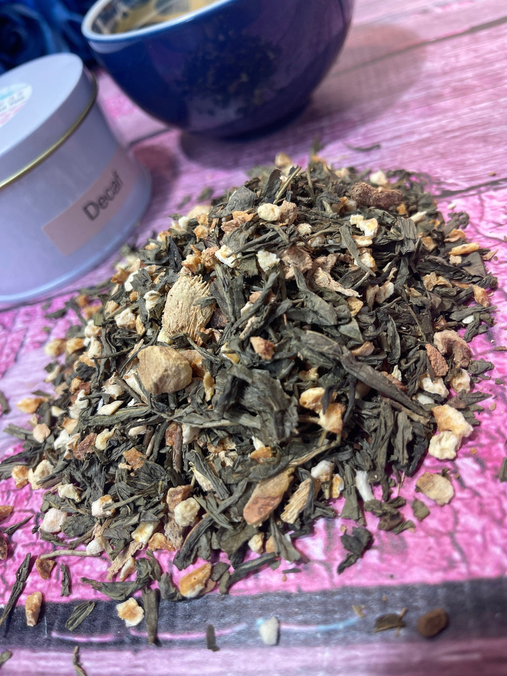 Decaf Gigi Ginger Japanese Sencha and Ginger Tea -calming, immune support, weight management
